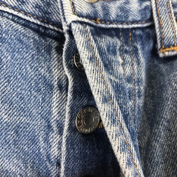 Re/Done Levi's High Rise Stove Pipe Medium Vain Upcycled Raw Hem Crop Jeans READ - Picture 5 of 14